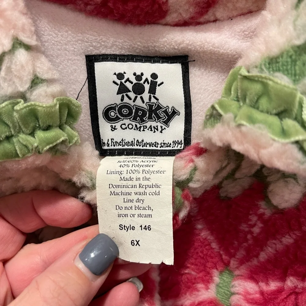 Corky &‎ company girls coat sz 6x floral